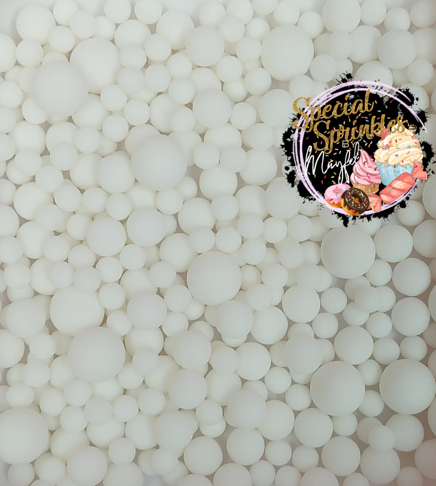 Perlas matte blancas