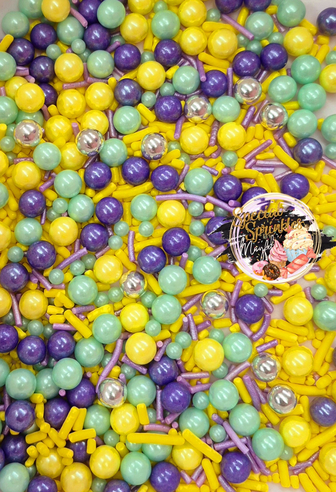 Sprinkles amarillo, violeta y menta