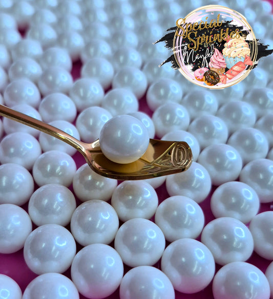 Perlas blancas grandes 14mm