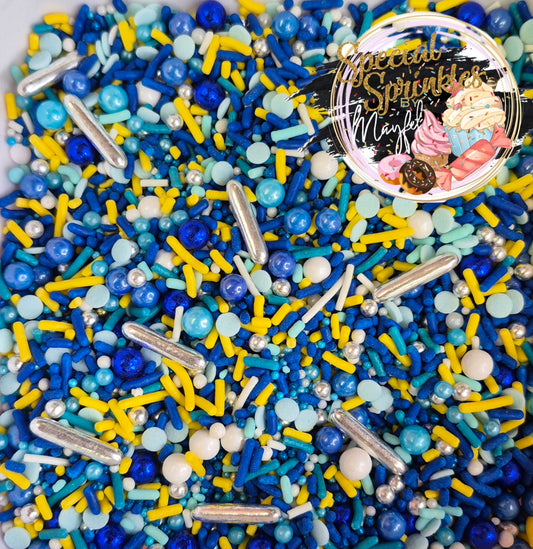 Sprinkles azul y amarillo