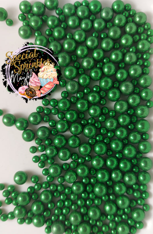 Perlas Metálicas Verdes