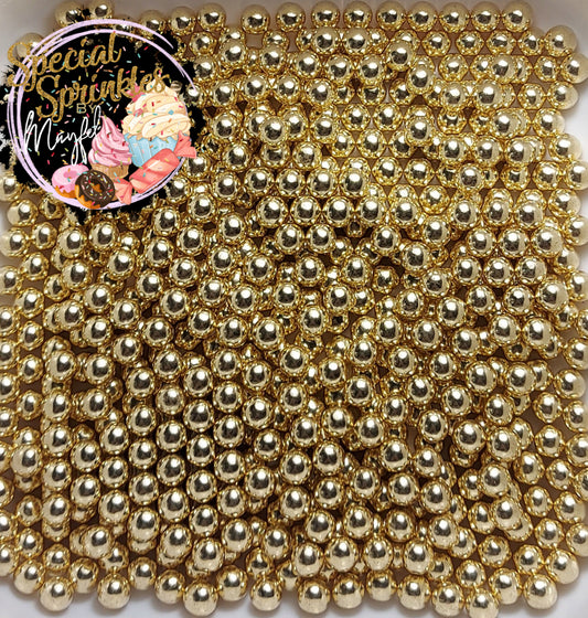 Perlas medianas color Oro metálico