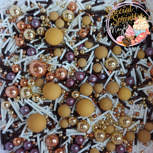 Sprinkles marrón y blanco