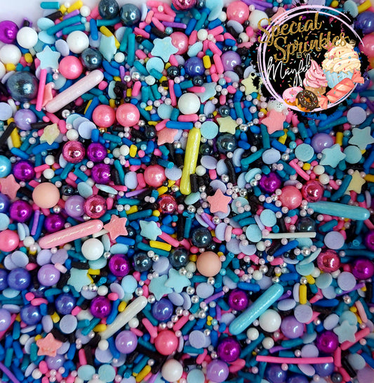 Sprinkles de colores brillantes y estrellas