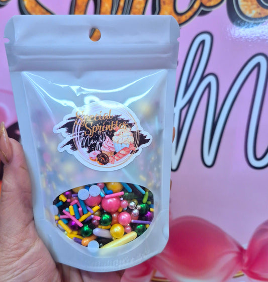 Sprinkles tonos brillantes con negro