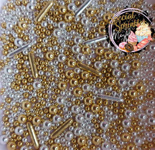 Perlas oro y plata