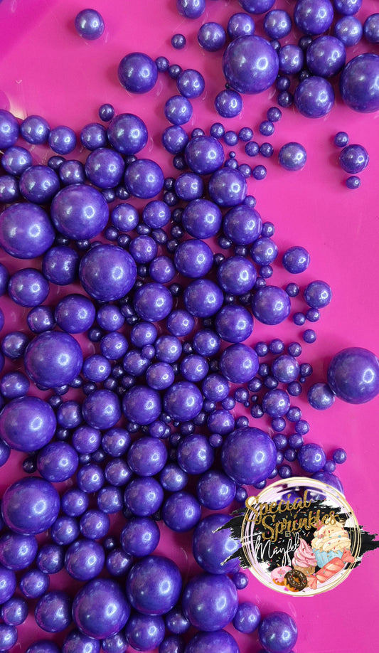 Perlas mixtas violeta