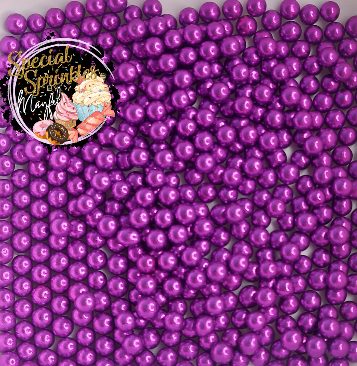 Perlas metálicas violetas