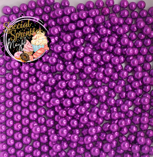 Perlas metálicas violetas