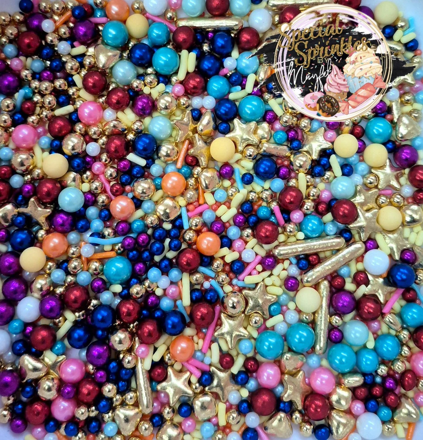 Sprinkles de colores con estrellas