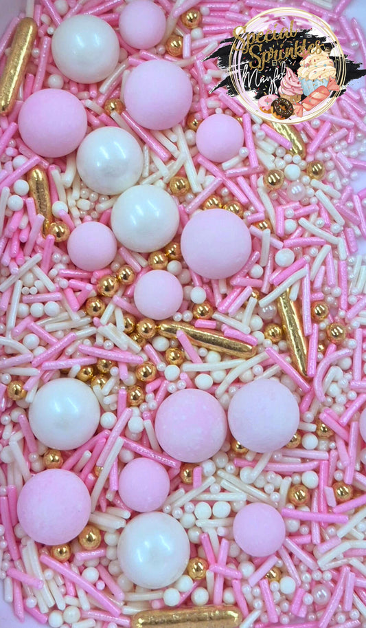 Sprinkles rosa claro y blanco 🤍🩷