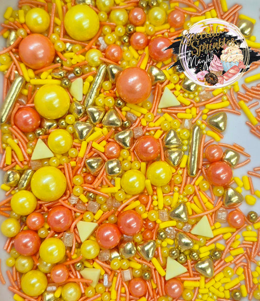 Sprinkles anaranjado y amarillo