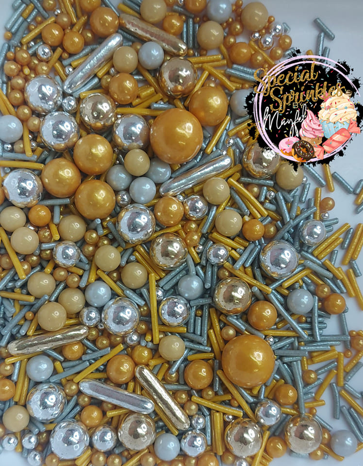 Sprinkles oro y plata